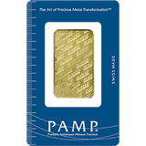 1 oz PAMP Suisse Gold Bar PAMP Design, w/ Assay .9999 Fine Gold